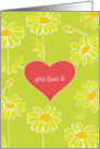 qixi kuai le, pinyin Chinese Valentine’s Day, flowers and red heart card