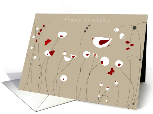 whimsical nature composition birthday card (612165)