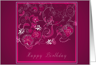 Happy Birthday beautiful purple flowers card