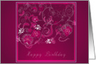 Happy Birthday beautiful purple flowers card