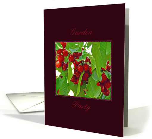 garden party invitation, cherry tree card (637872)