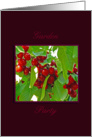 garden party invitation, cherry tree card