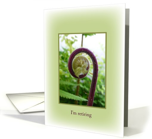 I'm retiring new growing fern on a green frame card (712154)