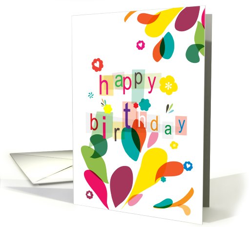 happy birthday colorful bubbles card (760285)