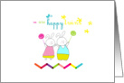 Happy Twins day, cute little twins drawing card