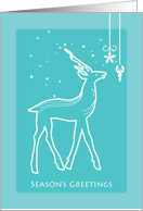 season’s greetings, reindeer card