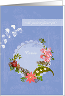 will you be my flower girl vintage composition card