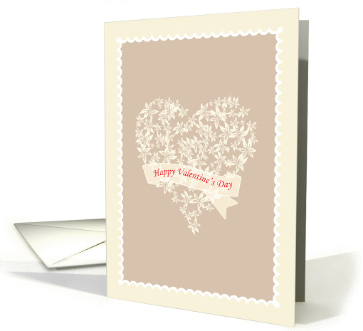 Happy Valentine's day, heart & flowers card (900689)