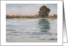 Landscape with water reflection - blank card