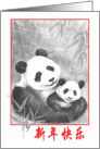 Panda Chinese New Year - blank card