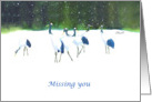 Missing you-Red Crowned Cranes card