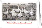 Congratulations, We are happy for you-geese card