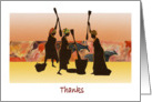 Thanks - African Women Cave painting card