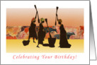Happy Birthday from the Sisters - African Women Cave painting card
