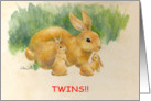 Congratulations-Twins-Bunnines card