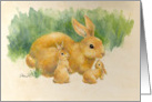 Bunnies painting-Blank Card