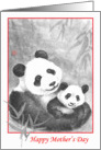 Happy Mother’s Day-Panda mom & baby card