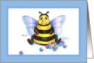 Whimsical Happy Birthday-marbles & Bee card