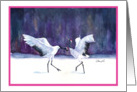 Valentine’s Day to best life partner-Dancing Red Crowned Cranes card