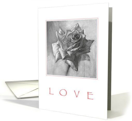 Black & white Rose-LOVE card (1473358)
