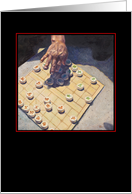 Chinese Chess payer - fine art- blank card
