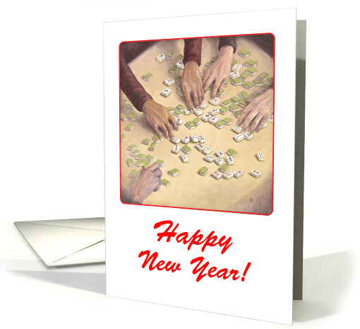 Happy New Year-Chinese Mah Jiang game-blank card (1660090)