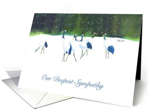 Our Deepest Sympathy-Red Crowned Cranes card (651729)