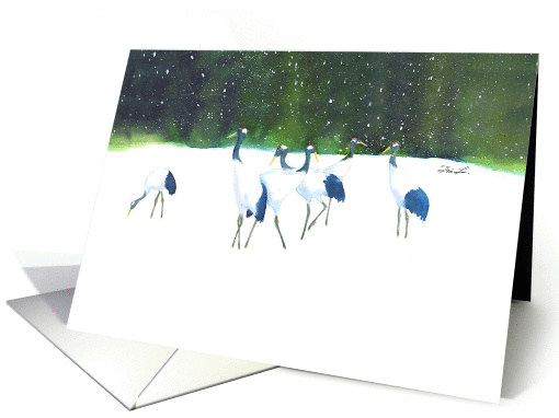 Cancer Encouragement-Red Crowned Cranes card (651736)