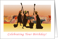 Happy Birthday from the Sisters - African Women Cave painting card