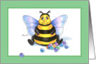 whimsical Bee & Marbles -Blank note card
