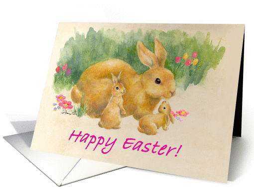 Happy Easter-Bunnies card (755936)