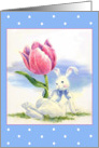 Bunny-Tulip-Blank card