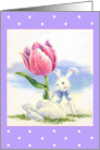 Bunny-Tulip-Easter party invitation card