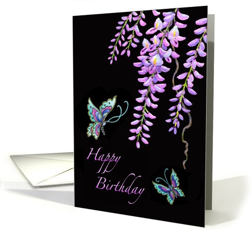 Happy Birthday-Butterflies-Wisteria card (784057)