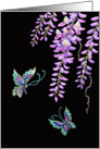 Butterflies-Wisteria-Blank card