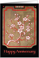 Wedding Anniversary-Asian Plum Blossom card