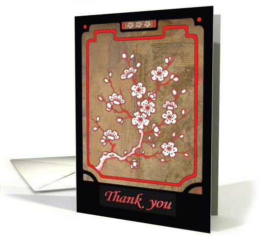 Thank you-Asian Plum Blossom card (788603)