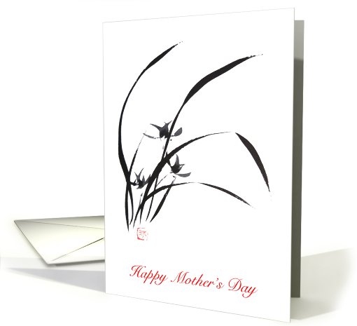 Happy Mother's Day-Orchid-Asian painting card (790596)