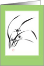 Orchid-Asian painting-Blank card