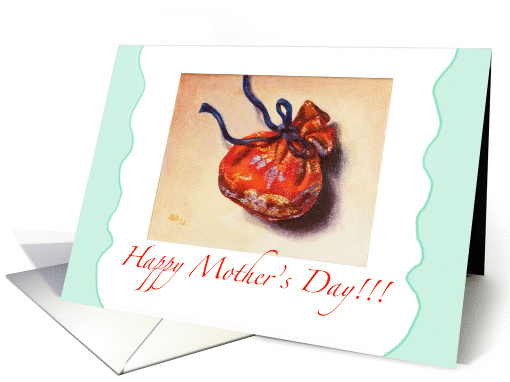 Happy Mother's Day - small Asian red silk purse card (957091)
