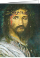 Get Well, Jesus in Crown of Thorns card