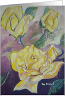 Yellow Roses in watercolor card