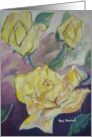 Yellow Roses in watercolor card