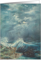 Moonlight seascape card