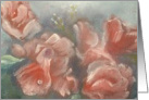 red roses in oils card