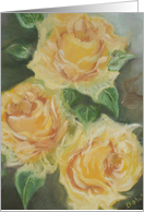 Yellow rosesin oils card