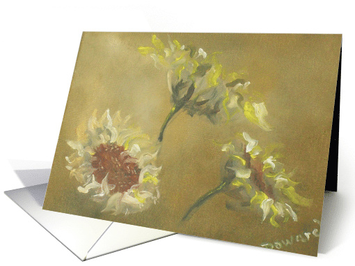 Sunflowers in oils card (821986)