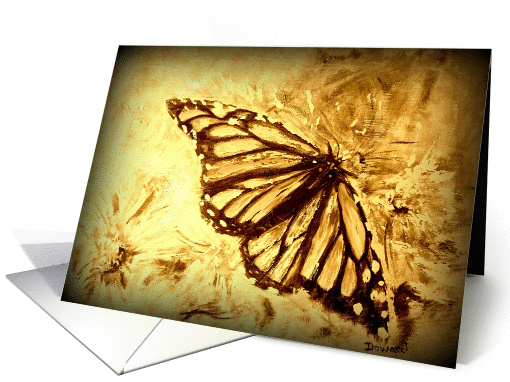 Thank You Butterfly and Floral card (870625)