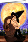 Warmed By The Moon - Witch & Halloween Art card