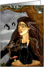 Dark Arts Sorceress Witch Art Samhain card